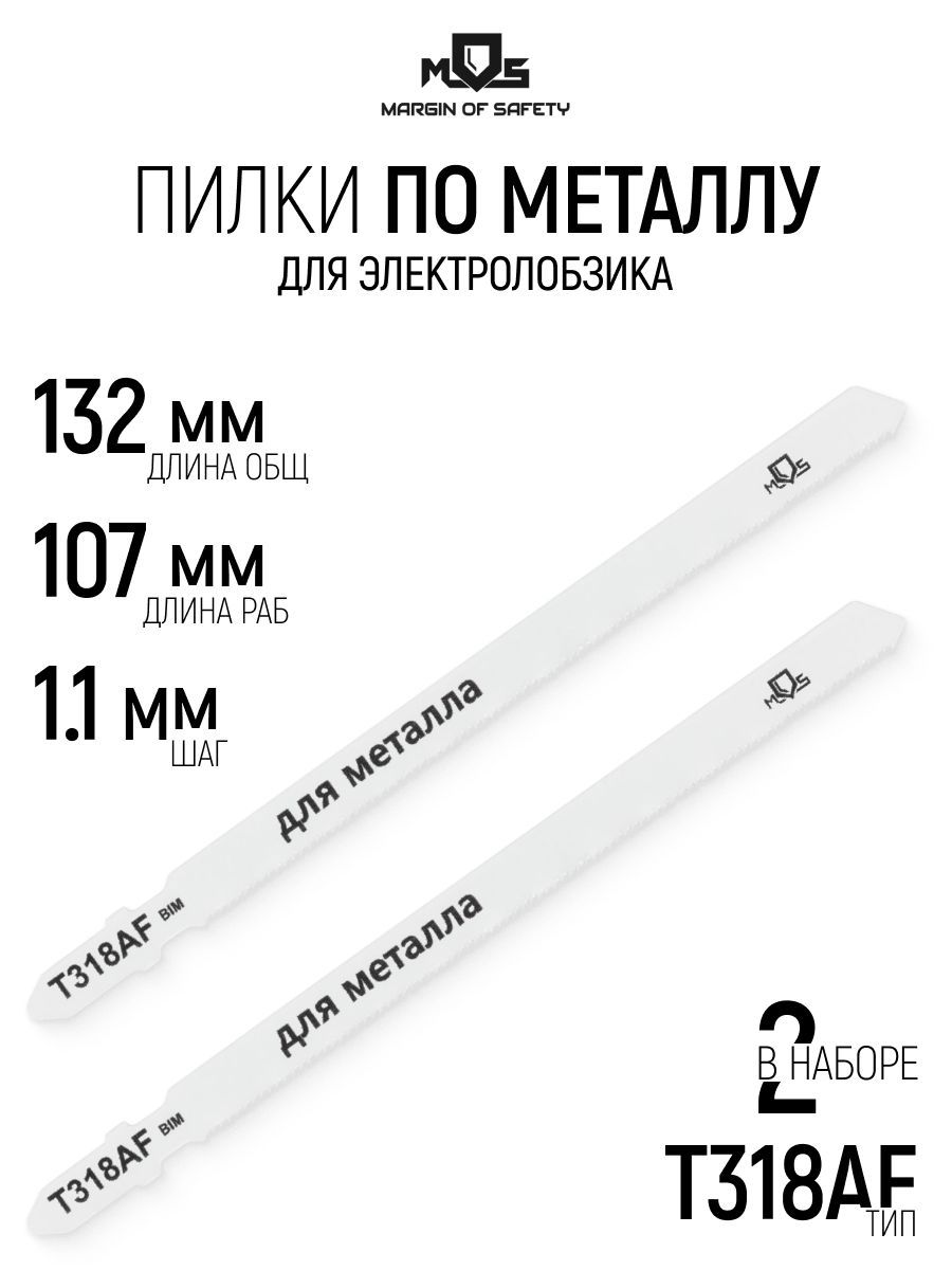 Изображение товара Пилка для электролобзика по металлу Mos 40820М, 2 шт