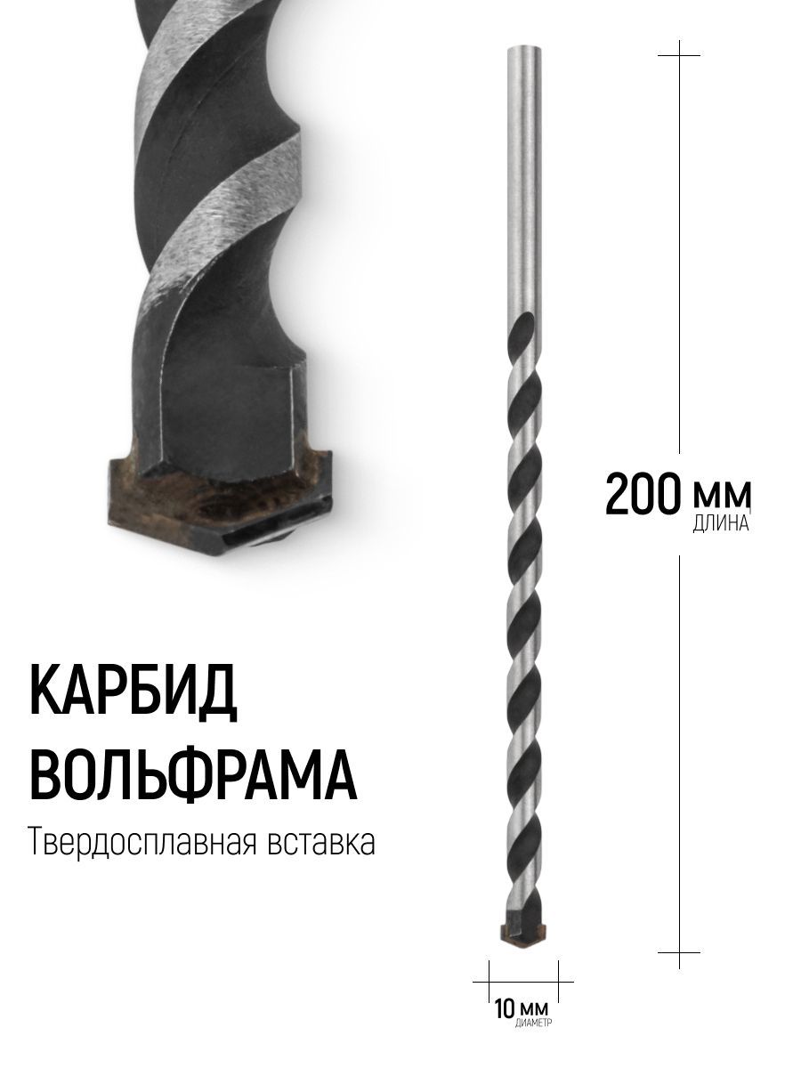 Изображение товара Сверло спиральное по бетону Fit 34546_34553 10x200 мм