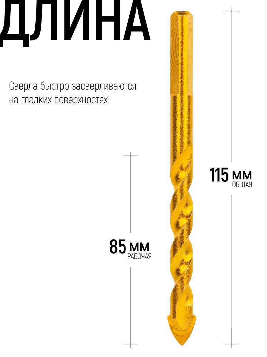 Изображение товара Сверло спиральное по бетону Fit 35143 10x115 мм Изображение товара Сверло спиральное по бетону Fit 35143 10x115 мм