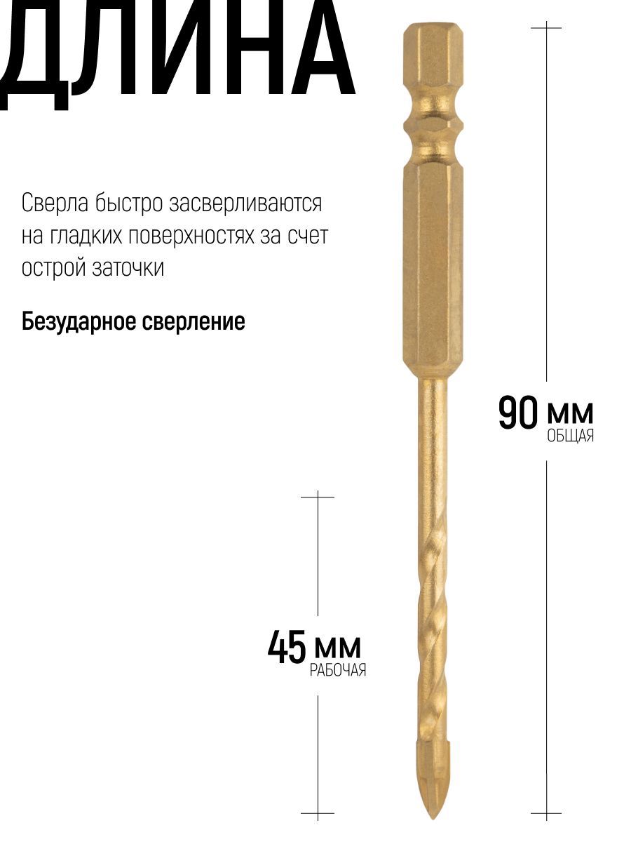 Изображение товара Сверло спиральное по бетону Fit 35163 4x90 мм Изображение товара Сверло спиральное по бетону Fit 35163 4x90 мм