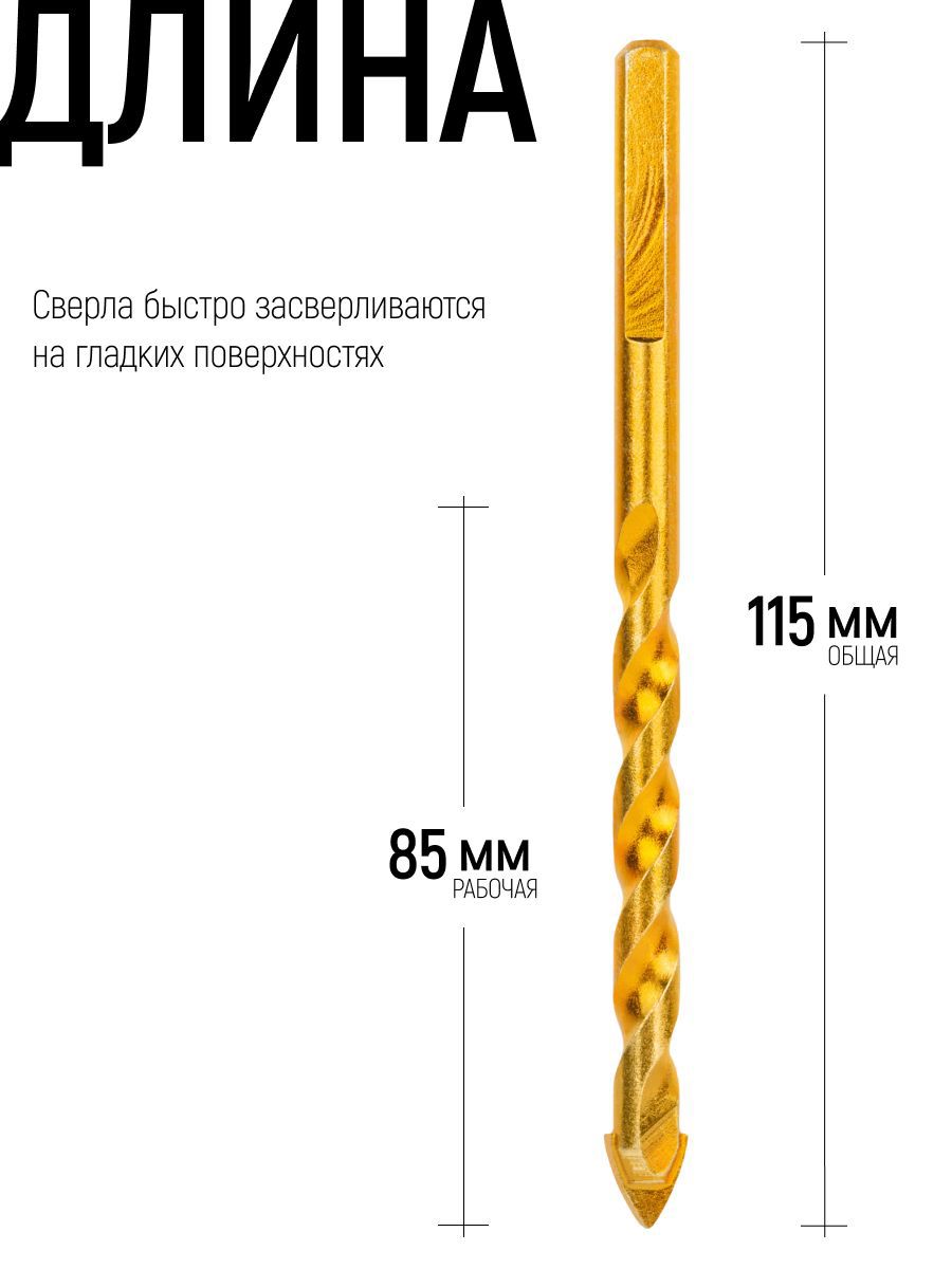 Изображение товара Сверло спиральное по бетону Fit 35143 8x115 мм Изображение товара Сверло спиральное по бетону Fit 35143 8x115 мм