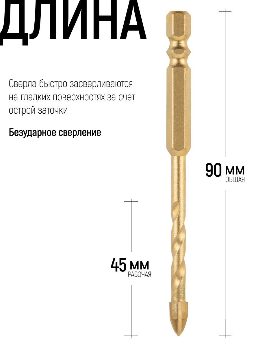 Изображение товара Сверло спиральное по бетону Fit 35163 5x90 мм Изображение товара Сверло спиральное по бетону Fit 35163 5x90 мм