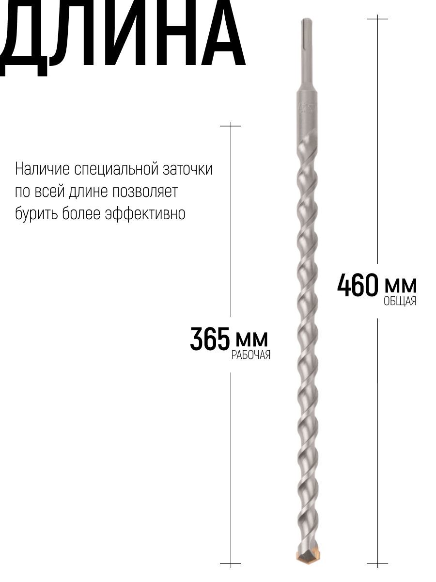 Изображение товара Бур по бетону Fdw 41-20460 20x460 мм Изображение товара Бур по бетону Fdw 41-20460 20x460 мм