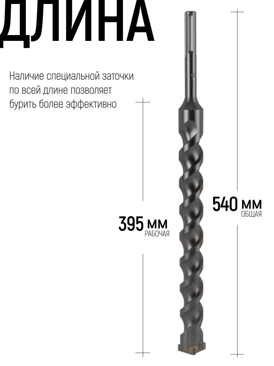 Изображение товара Бур по бетону Cutop 42-45540 45x540 мм Изображение товара Бур по бетону Cutop 42-45540 45x540 мм