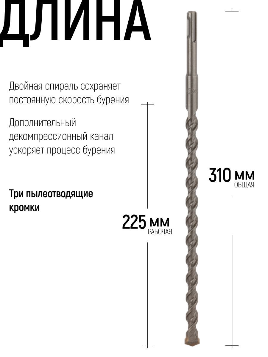 Изображение товара Бур по бетону Cutop 49-14310 14x310 мм Изображение товара Бур по бетону Cutop 49-14310 14x310 мм