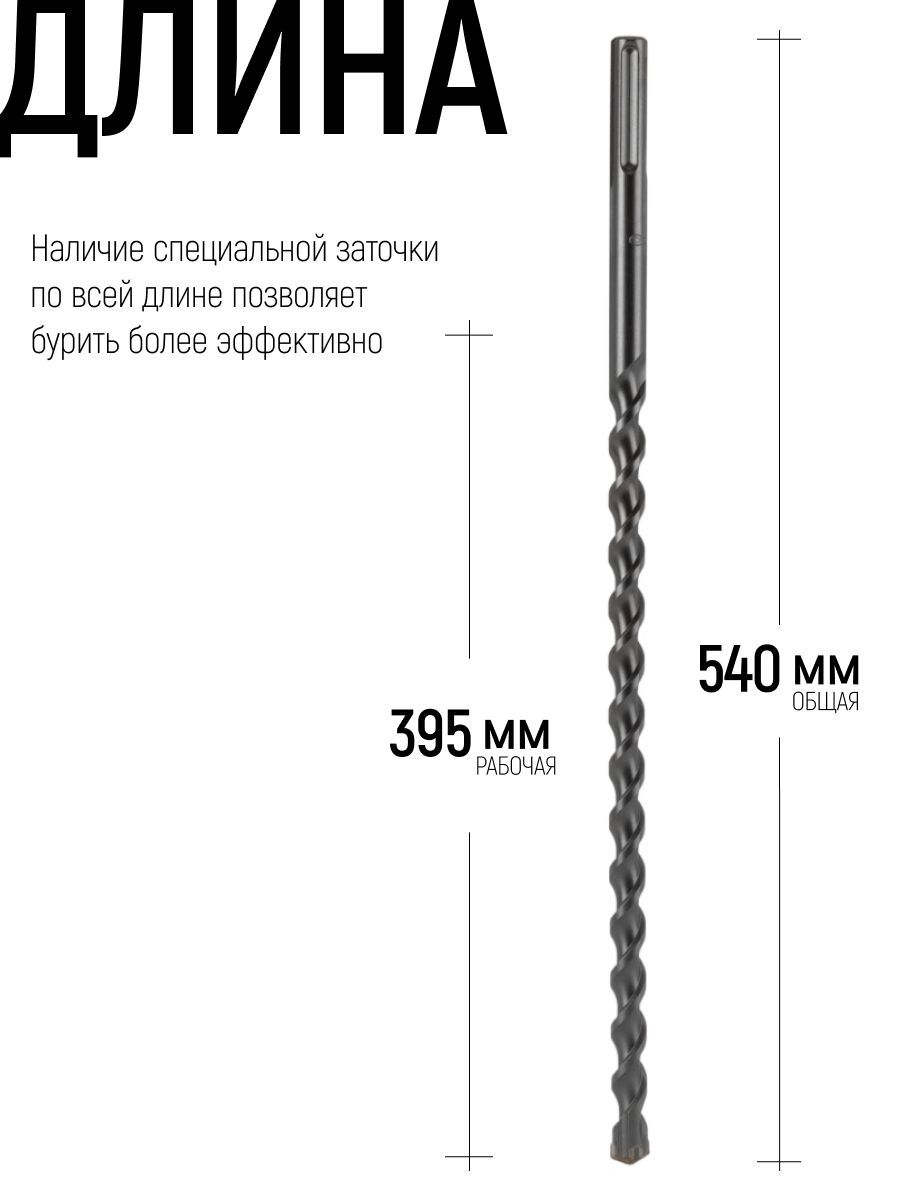 Изображение товара Бур по бетону Cutop 42-20540 20x540 мм Изображение товара Бур по бетону Cutop 42-20540 20x540 мм