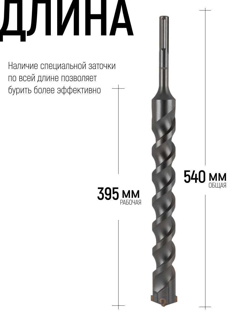 Изображение товара Бур по бетону Cutop 42-52540 52x540 мм Изображение товара Бур по бетону Cutop 42-52540 52x540 мм