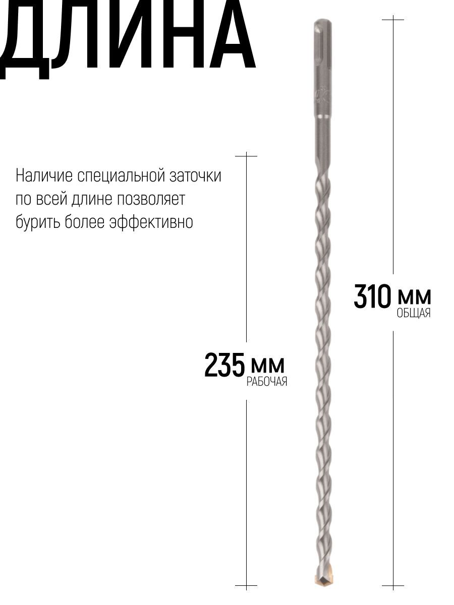 Изображение товара Бур по бетону Fdw 41-10310 10x310 мм Изображение товара Бур по бетону Fdw 41-10310 10x310 мм