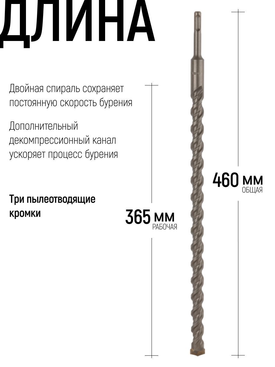 Изображение товара Бур по бетону Cutop 49-20460 20x460 мм Изображение товара Бур по бетону Cutop 49-20460 20x460 мм