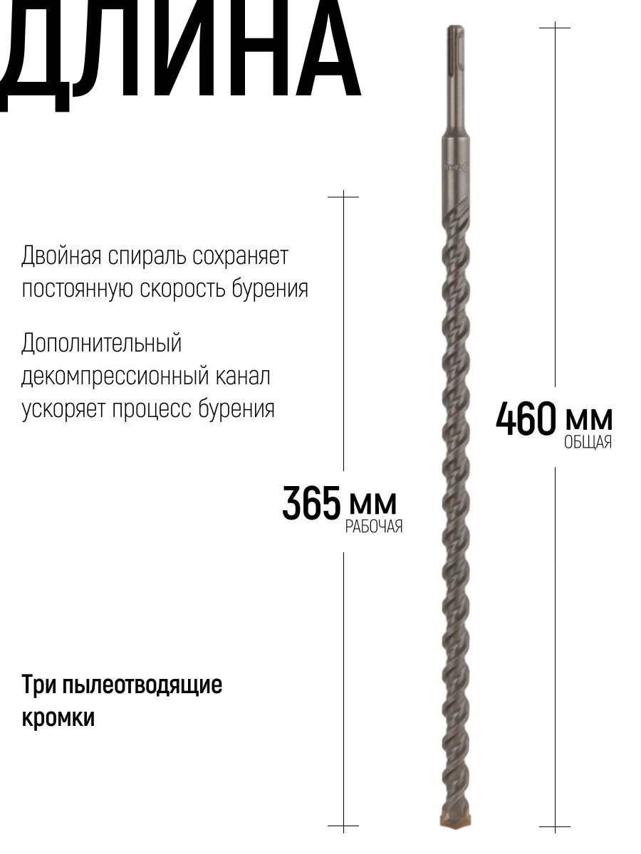 Изображение товара Бур по бетону Cutop 49-18460 18x460 мм Изображение товара Бур по бетону Cutop 49-18460 18x460 мм