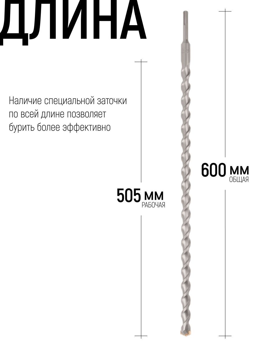 Изображение товара Бур по бетону Fdw 41-20600 20x600 мм Изображение товара Бур по бетону Fdw 41-20600 20x600 мм