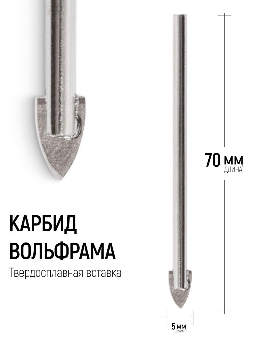 Изображение товара Сверло копьевидное по керамике Fit 36005 5 мм