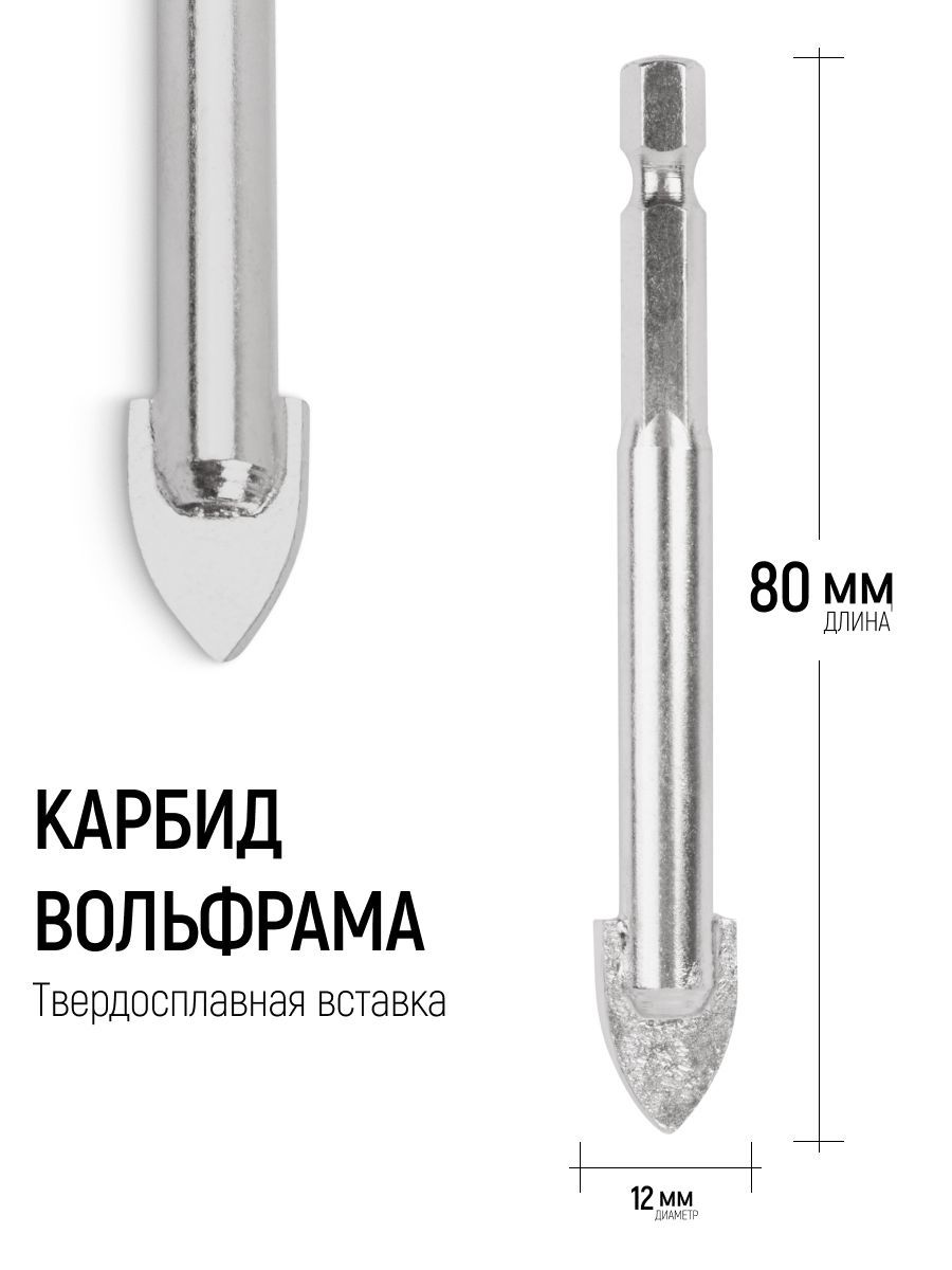 Изображение товара Сверло копьевидное по керамике Fit 36022 12 мм