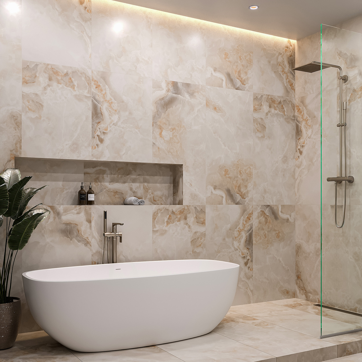 Изображение товара Керамогранит Arcadia Ceramica Хелиос Беж SM1002-A 60x120 см цвет бежевый