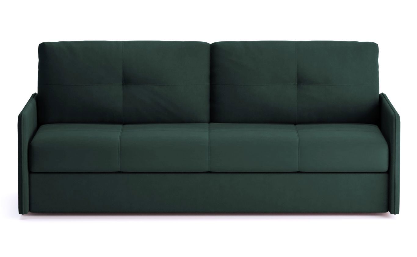 Изображение товара Диван прямой раскладной Fami home Баден лайт Leonardo 11 210x94x102 см велюр цвет темно-зеленый