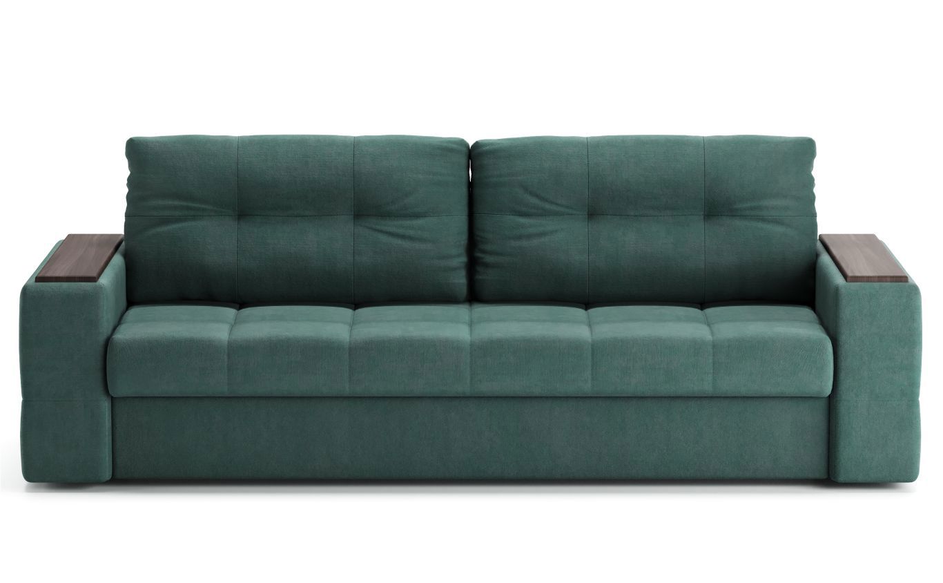 Изображение товара Диван прямой раскладной Fami home 246x90x108 см шенилл цвет зеленый Изображение товара Диван прямой раскладной Fami home 246x90x108 см шенилл цвет зеленый