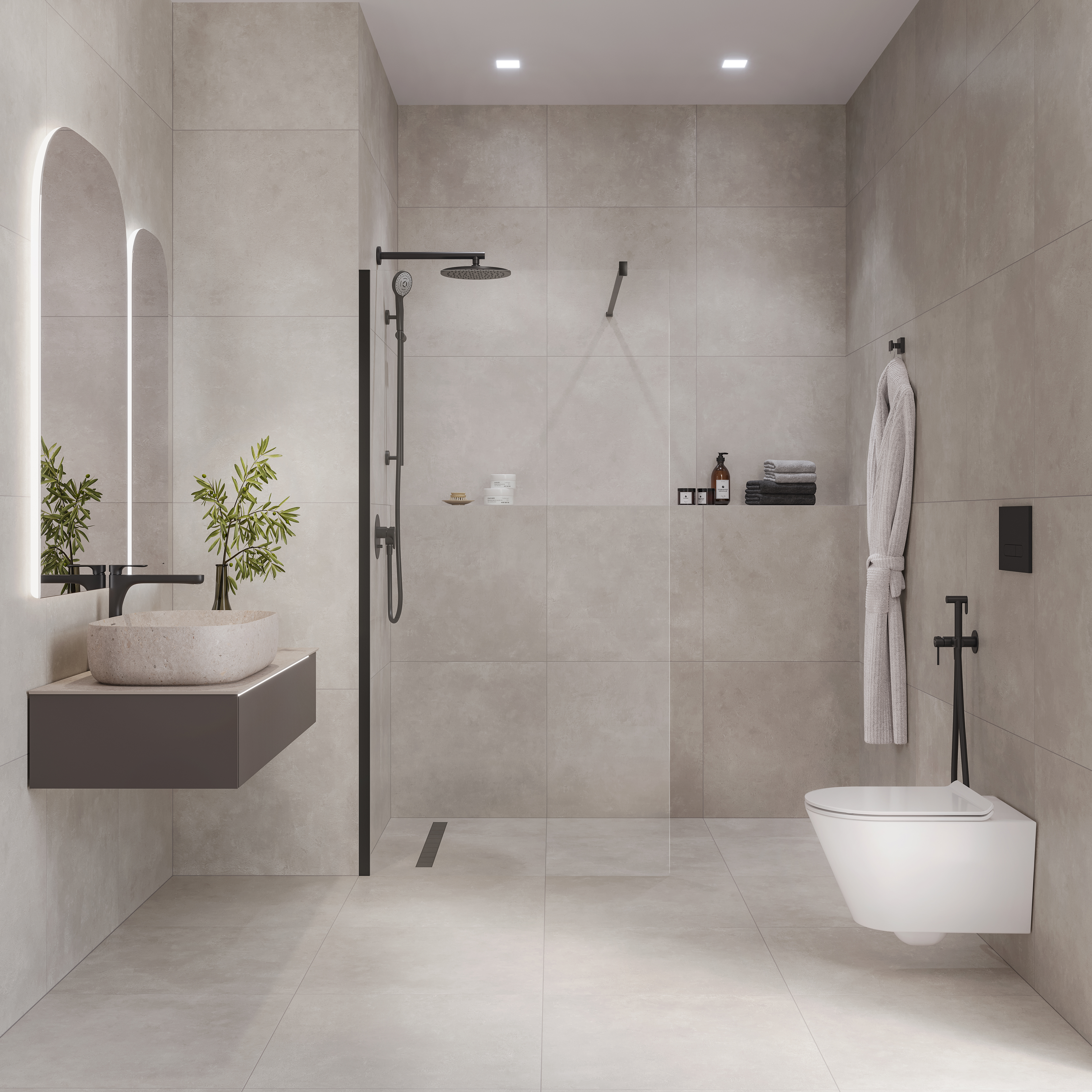 Изображение товара Глазурованный керамогранит Kerama Marazzi Шатель 59.5x59.5 см 1.44 м² гладкий цвет серый