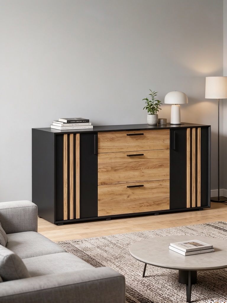 Изображение товара Комод Любимый дом Неаполь 3 ящика 180x50x85.2 см ЛДСП цвет черный/дуб золотой Изображение товара Комод Любимый дом Неаполь 3 ящика 180x50x85.2 см ЛДСП цвет черный/дуб золотой