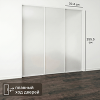 Изображение товара Дверь-купе KONSENSA 255.5x70.4 см с матовым зеркалом профиль белый узкий