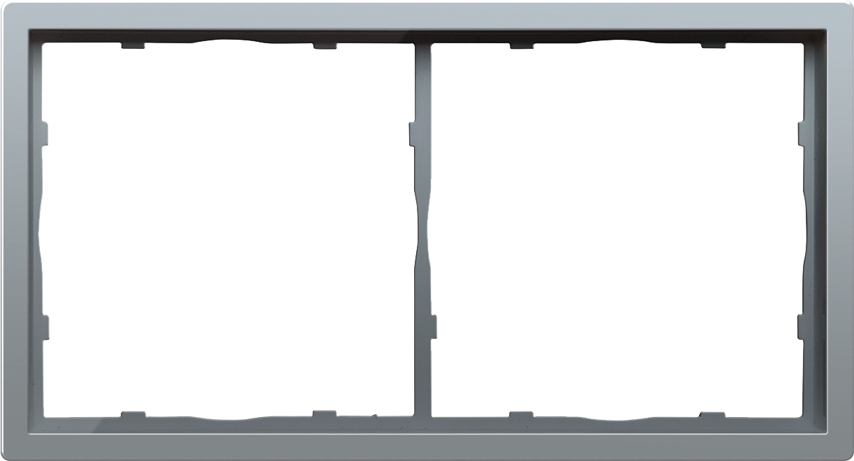 Изображение товара Рамка двойная для розеток и выключателей Donel R98 Glass DA212G алюминий Изображение товара Рамка двойная для розеток и выключателей Donel R98 Glass DA212G алюминий
