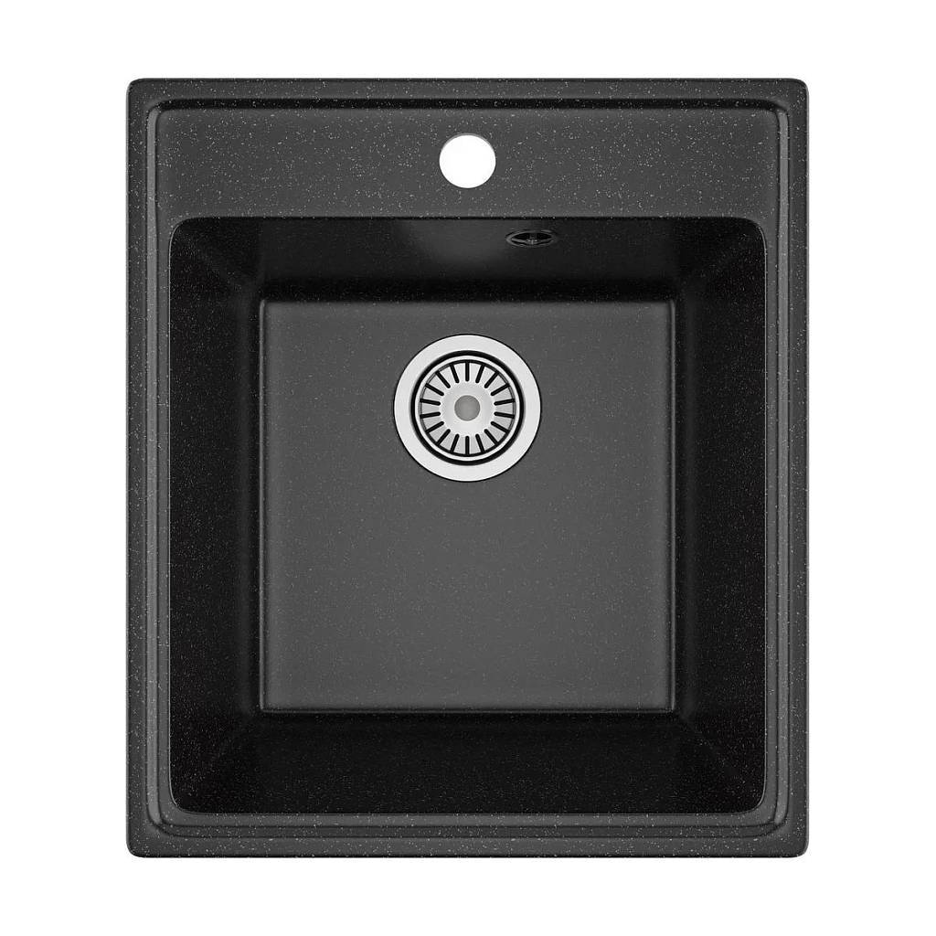 Изображение товара Мойка для кухни врезная Maretti KT425-BL 48.5x42.5 см глубина чаши 17.5 см искусственный камень цвет черный Изображение товара Мойка для кухни врезная Maretti KT425-BL 48.5x42.5 см глубина чаши 17.5 см искусственный камень цвет черный