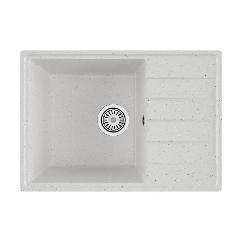 Изображение товара Мойка для кухни врезная Maretti KT600-WH 42x60 см глубина чаши 17 см искусственный камень цвет белый Изображение товара Мойка для кухни врезная Maretti KT600-WH 42x60 см глубина чаши 17 см искусственный камень цвет белый