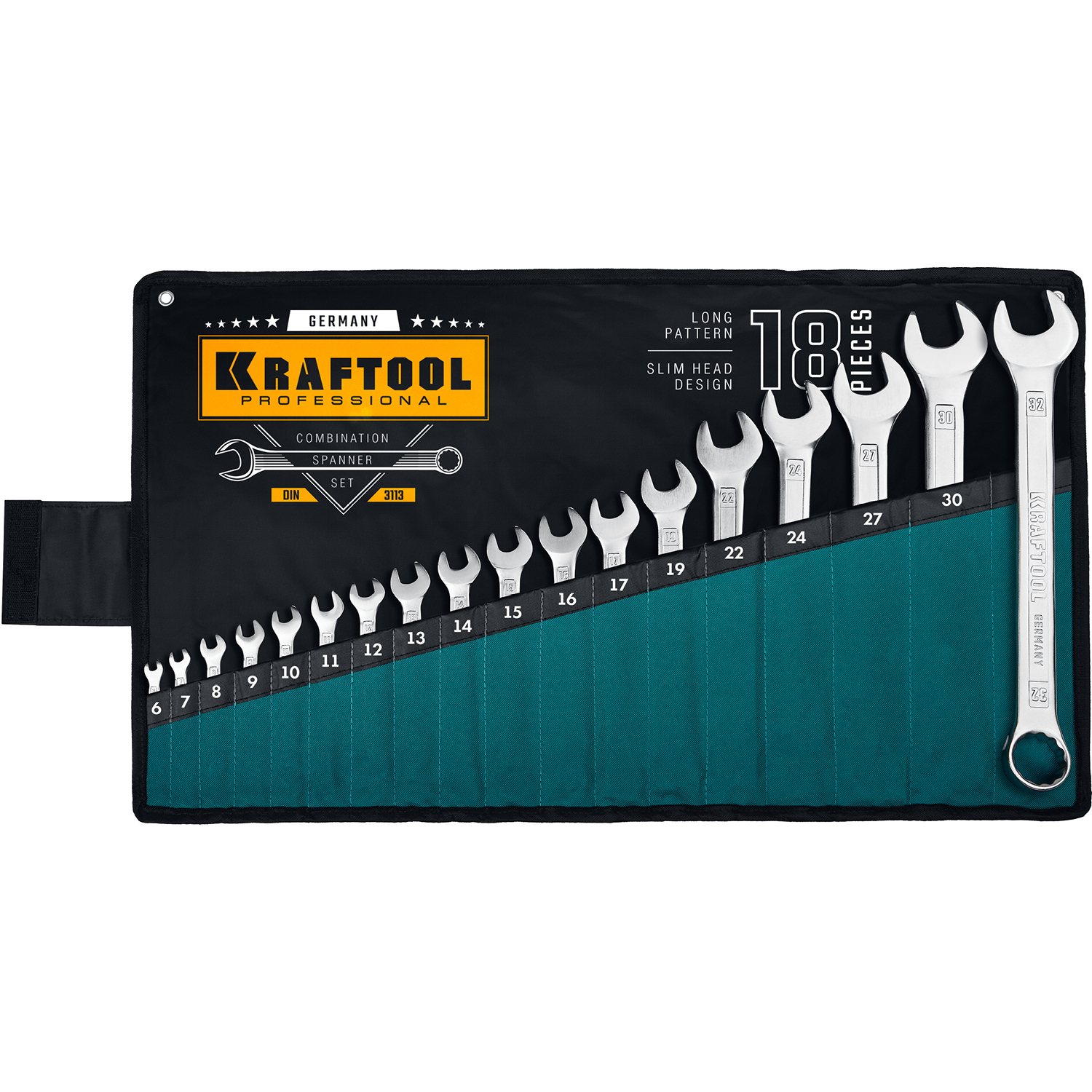 Изображение товара Набор ключей комбинированных Kraftool 27079-H18 6-32 мм, 18 шт