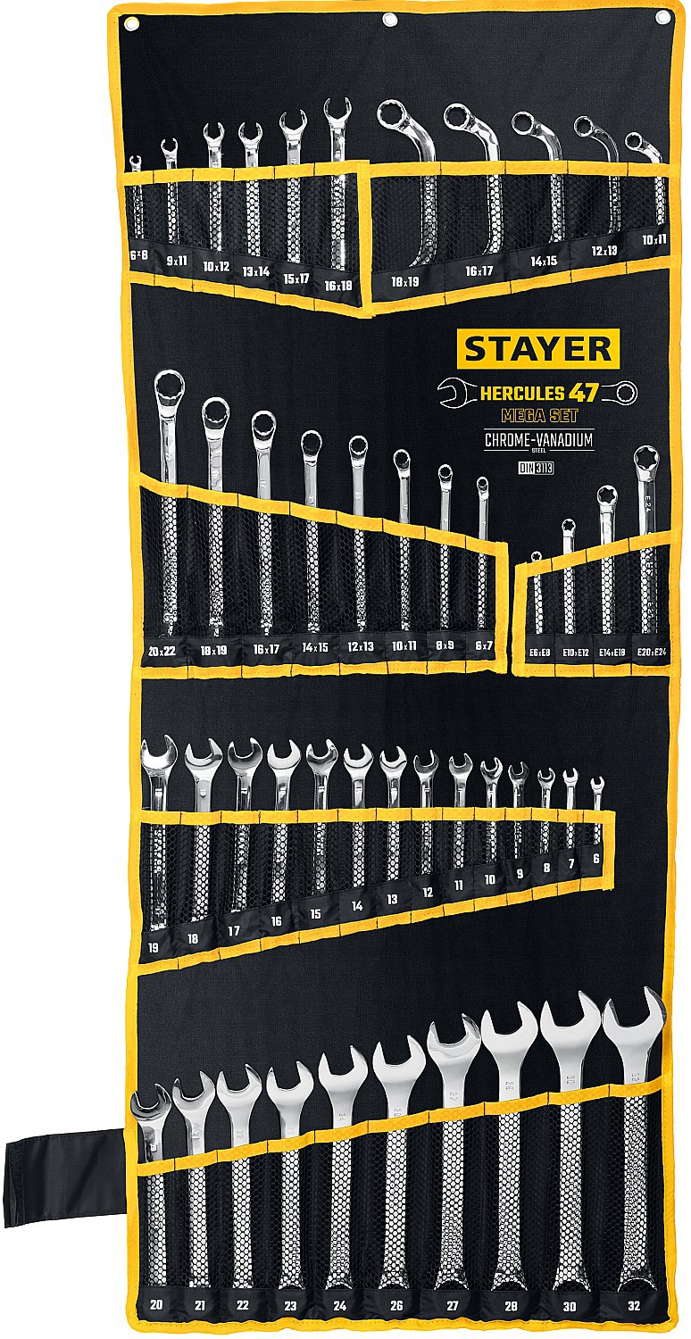 Изображение товара Набор ключей комбинированных Stayer 27082-H47 6-32 мм, 47 шт