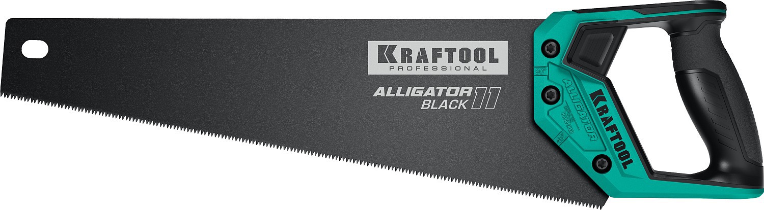 Изображение товара Пила ручная классическая по дереву Kraftool Alligator Black 15205-40 400 мм Изображение товара Пила ручная классическая по дереву Kraftool Alligator Black 15205-40 400 мм