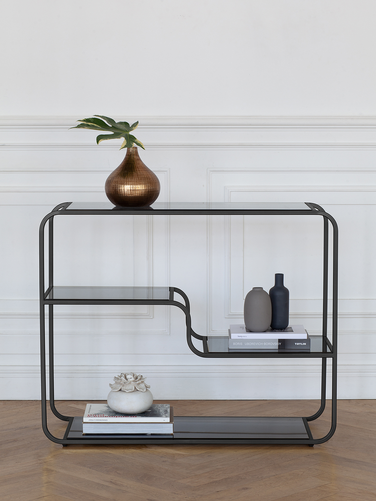 Изображение товара Консоль Greenween Siena 100x81x35 см Стекло цвет черный Изображение товара Консоль Greenween Siena 100x81x35 см Стекло цвет черный