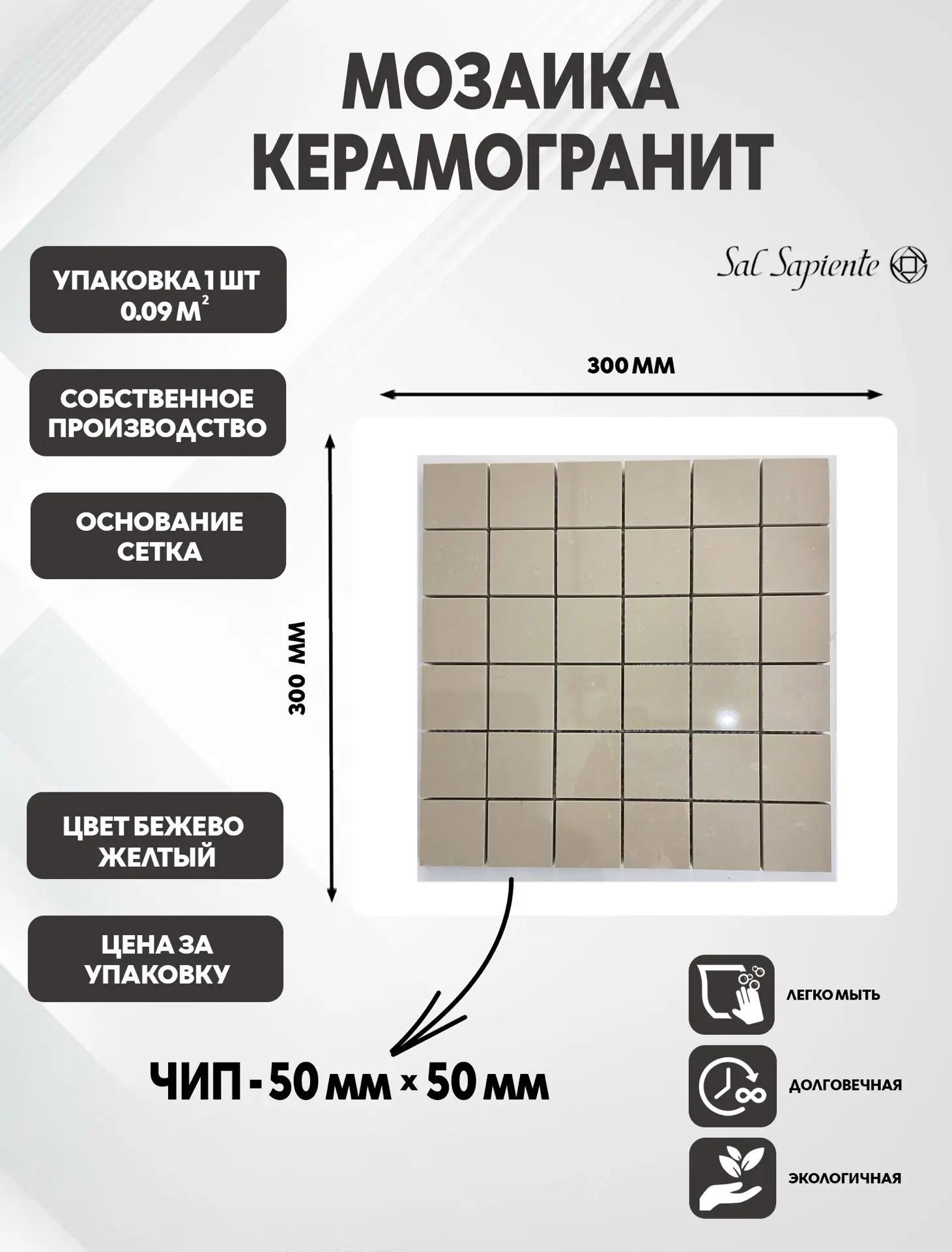 Изображение товара Мозаика Sal sapiente Plx керамогранитня 30x30 см цвет бежевый Изображение товара Мозаика Sal sapiente Plx керамогранитня 30x30 см цвет бежевый
