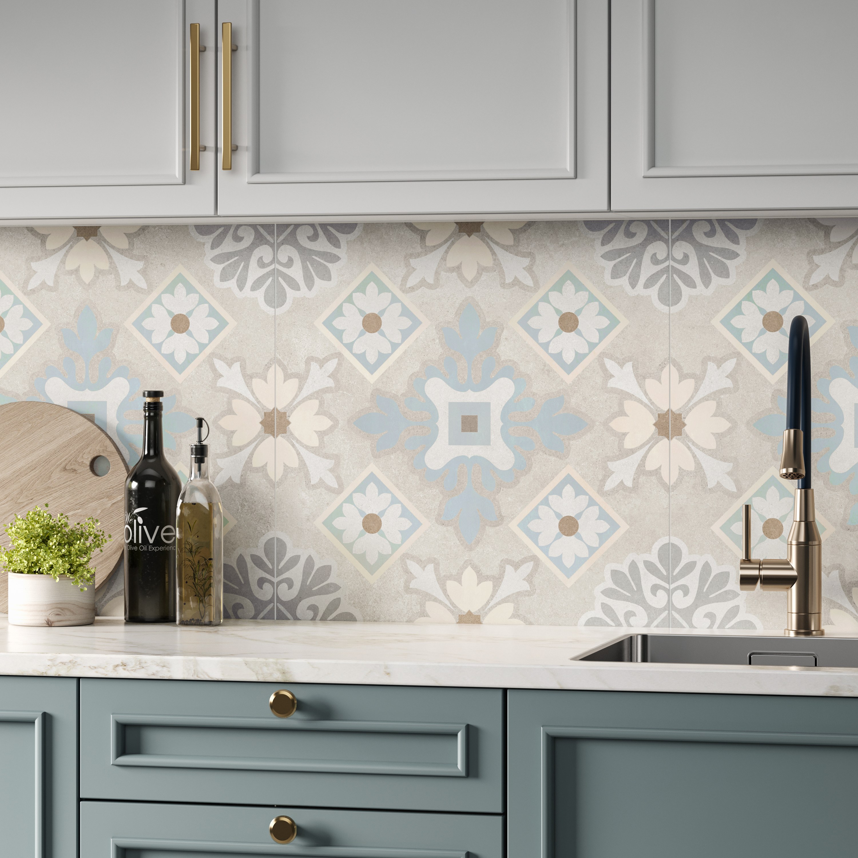 Изображение товара Керамогранит Alma Ceramica Floral 60x60 см матовый глазурованный, 1.8 м²