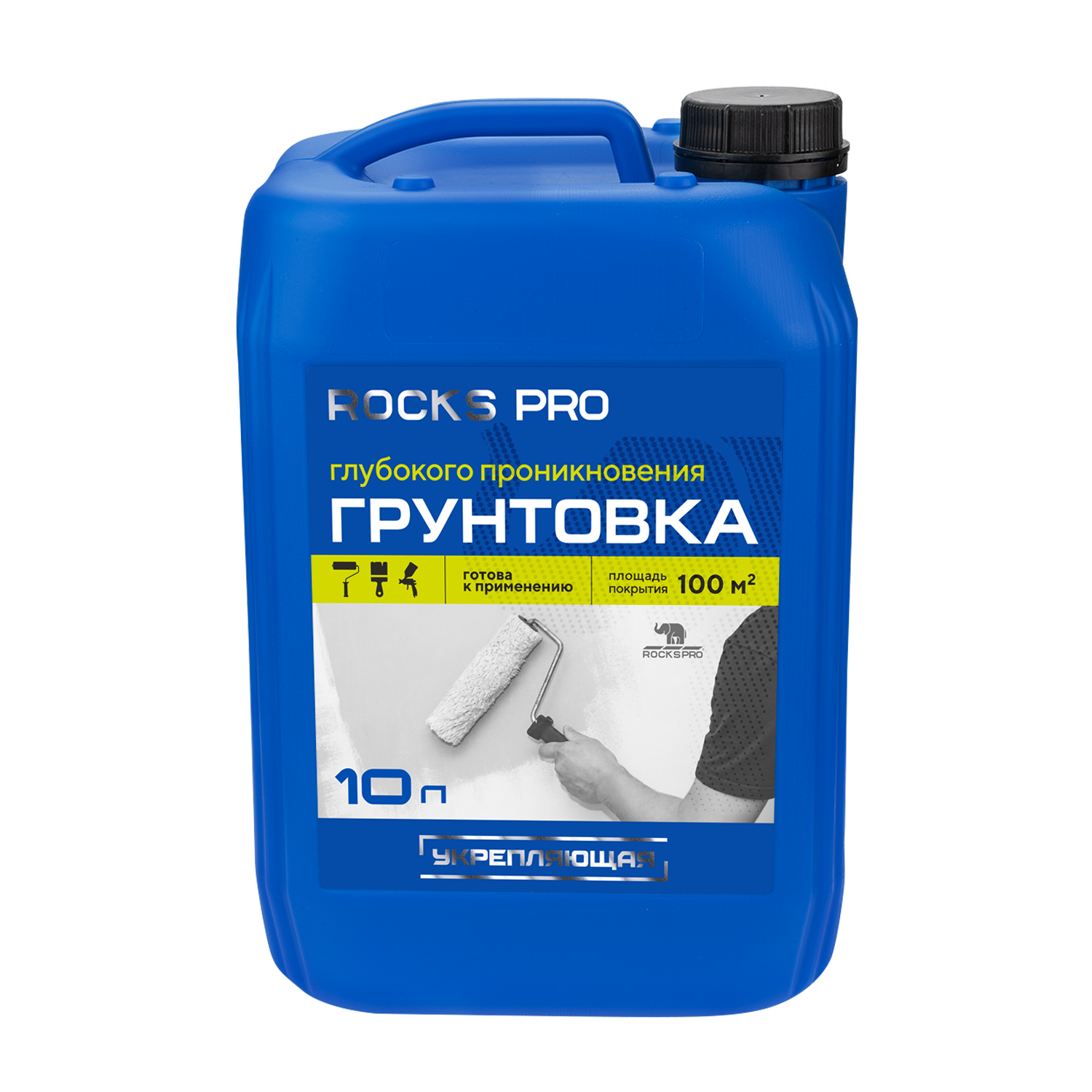 Изображение товара Грунтовка глубокого проникновения Rocks Pro 10 л для внутренних и наружных работ Изображение товара Грунтовка глубокого проникновения Rocks Pro 10 л для внутренних и наружных работ