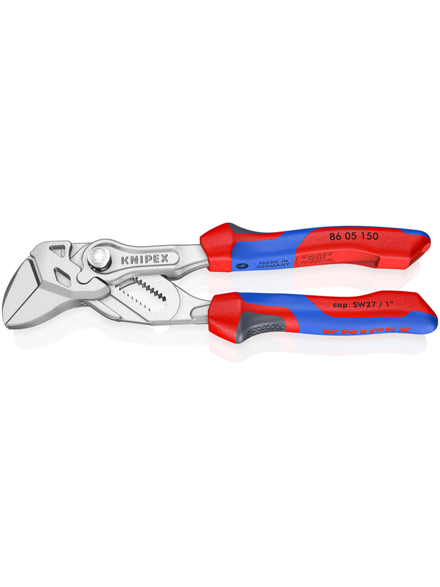 Изображение товара Клещи переставные Knipex 86 05 150 SB захват до 27 мм длина 185 мм Изображение товара Клещи переставные Knipex 86 05 150 SB захват до 27 мм длина 185 мм