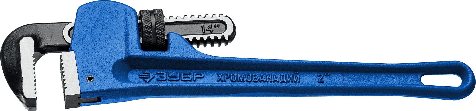 Изображение товара Ключ трубный газовый стиллсон 90 градусов Зубр 27339-2 захват до 2 дюйма длина 350 мм