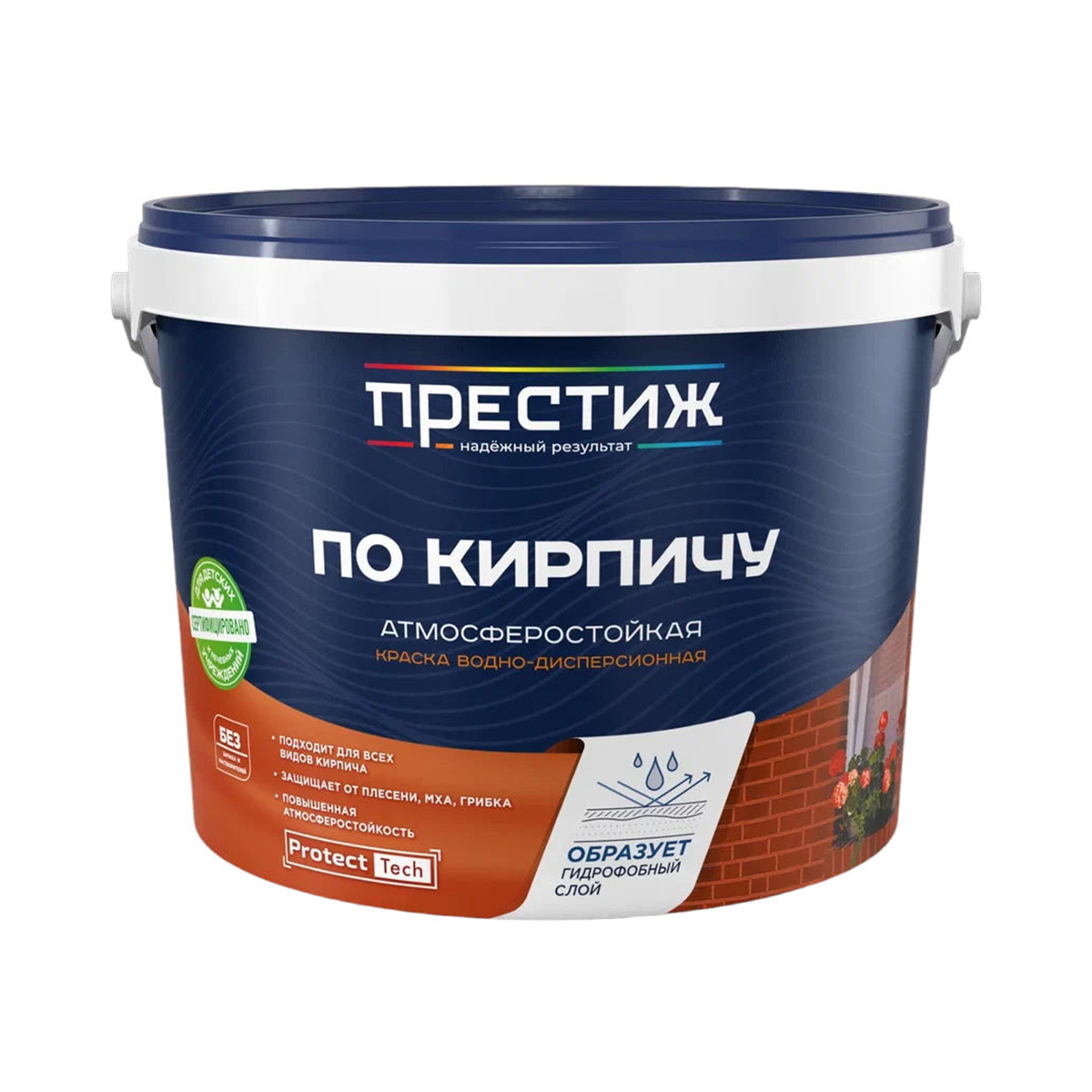 Изображение товара Краска фасадная Престиж по кирпичу цвет коричневая 2.4 л Изображение товара Краска фасадная Престиж по кирпичу цвет коричневая 2.4 л