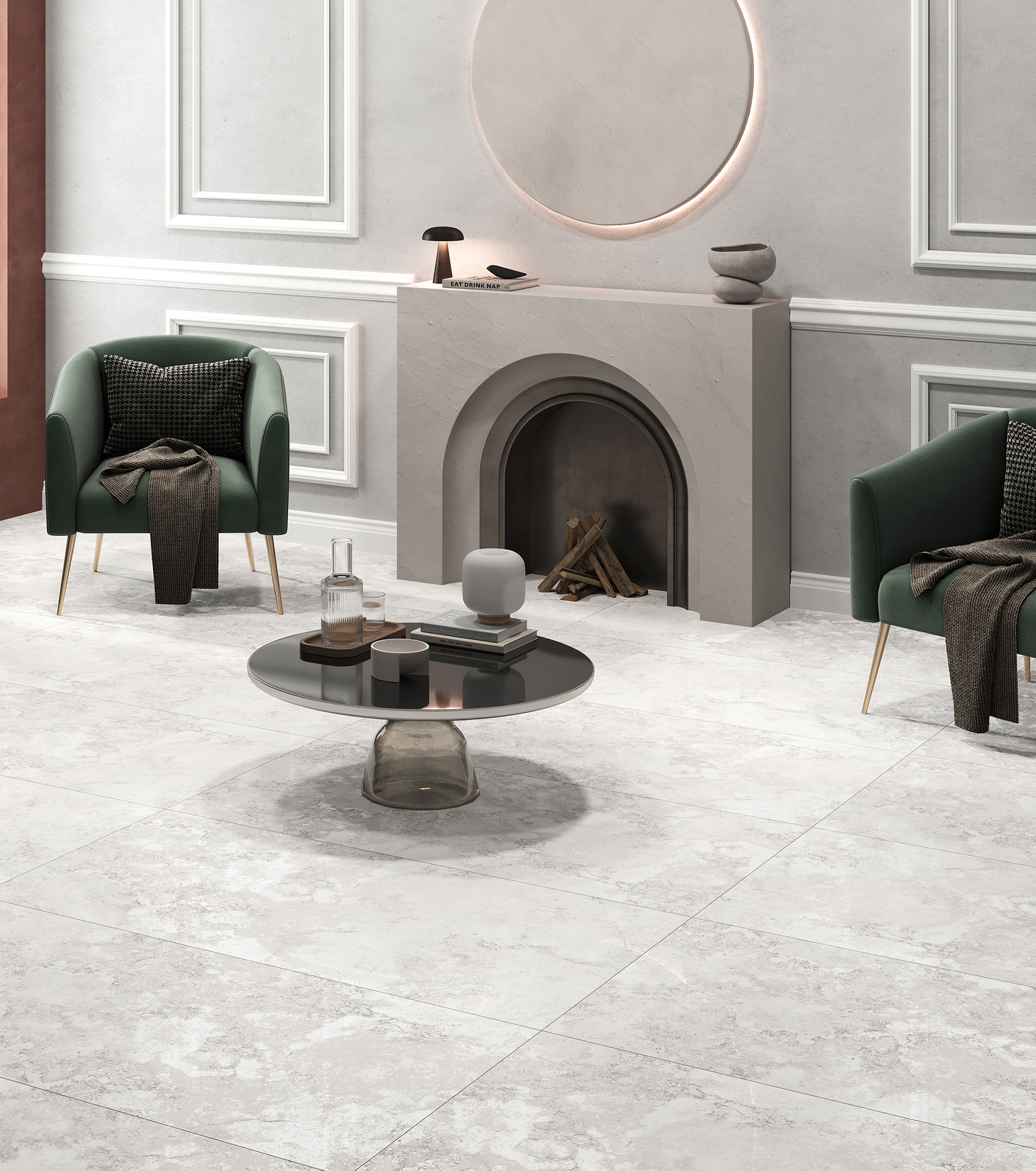 Изображение товара Керамогранит Arcadia Ceramica Систон Бьянко CG4002-A 60x120 см цвет серый