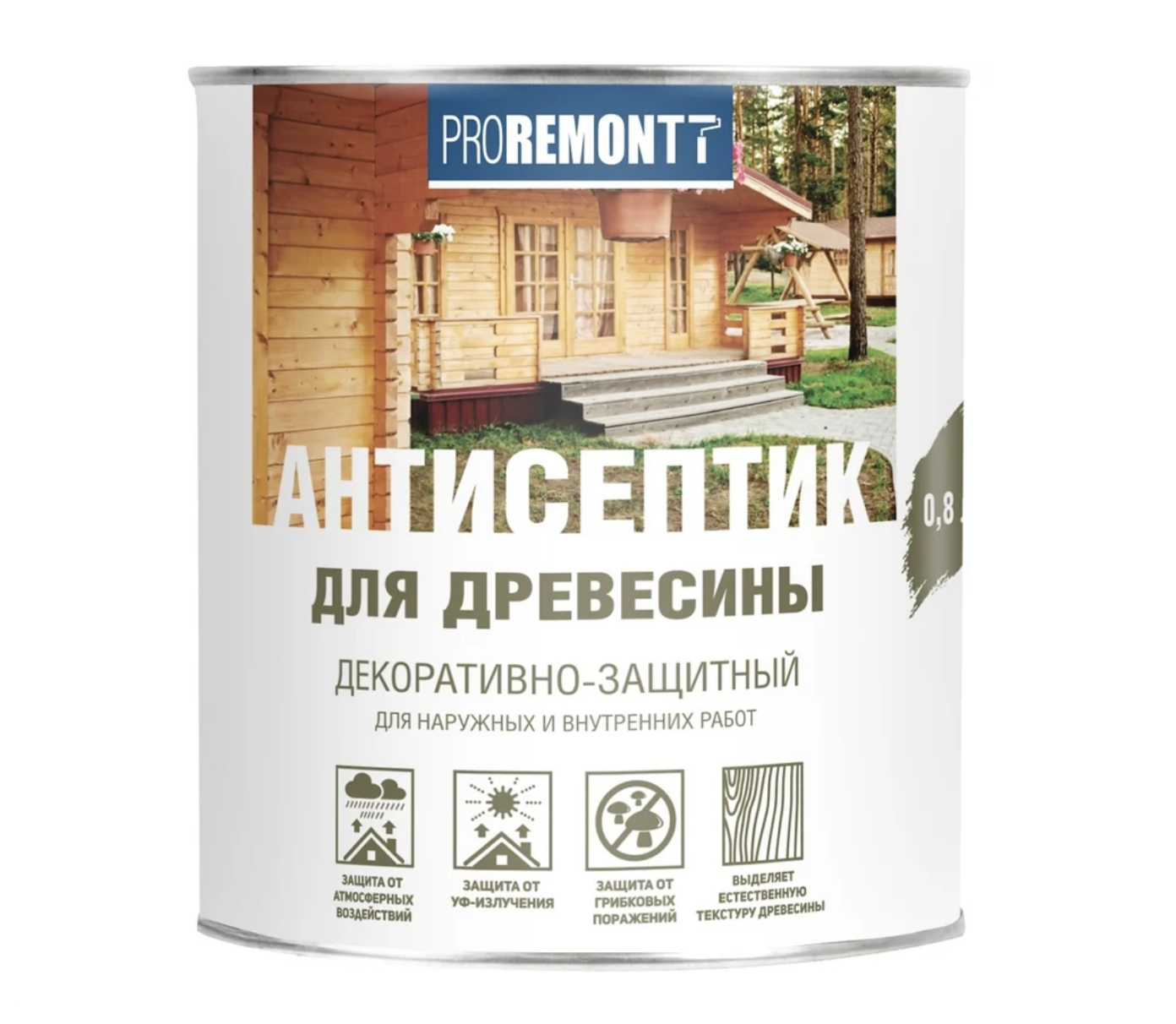 Изображение товара Защитно-декоративный антисептик лессирующий фактуру Proremont матовый цвет сосна 2.5 л Изображение товара Защитно-декоративный антисептик лессирующий фактуру Proremont матовый цвет сосна 2.5 л