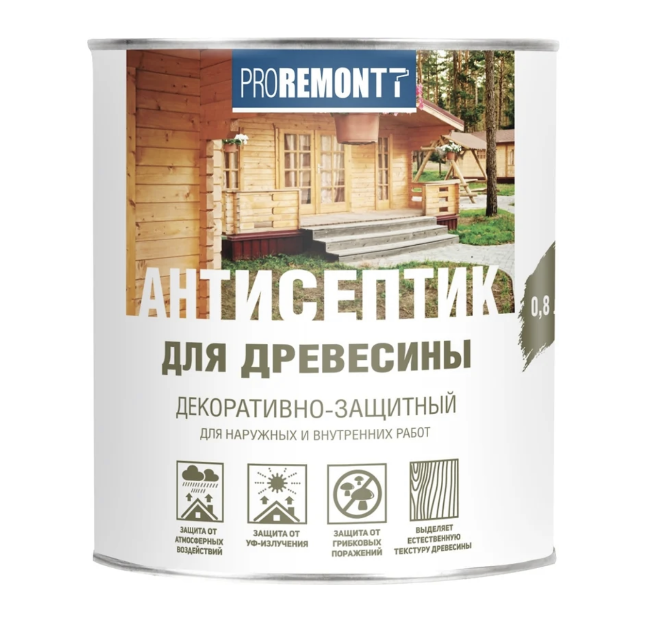Изображение товара Защитно-декоративный антисептик лессирующий фактуру Proremont матовый цвет прозрачный 2.5 л Изображение товара Защитно-декоративный антисептик лессирующий фактуру Proremont матовый цвет прозрачный 2.5 л