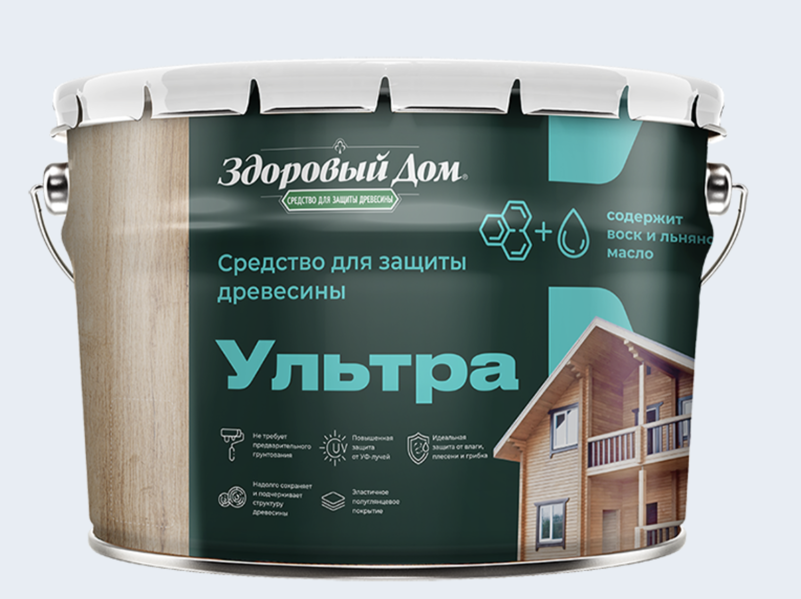 Изображение товара Защитно-декоративный антисептик лессирующий фактуру Здоровый Дом полуглянцевый цвет сосна 2.7 л Изображение товара Защитно-декоративный антисептик лессирующий фактуру Здоровый Дом полуглянцевый цвет сосна 2.7 л