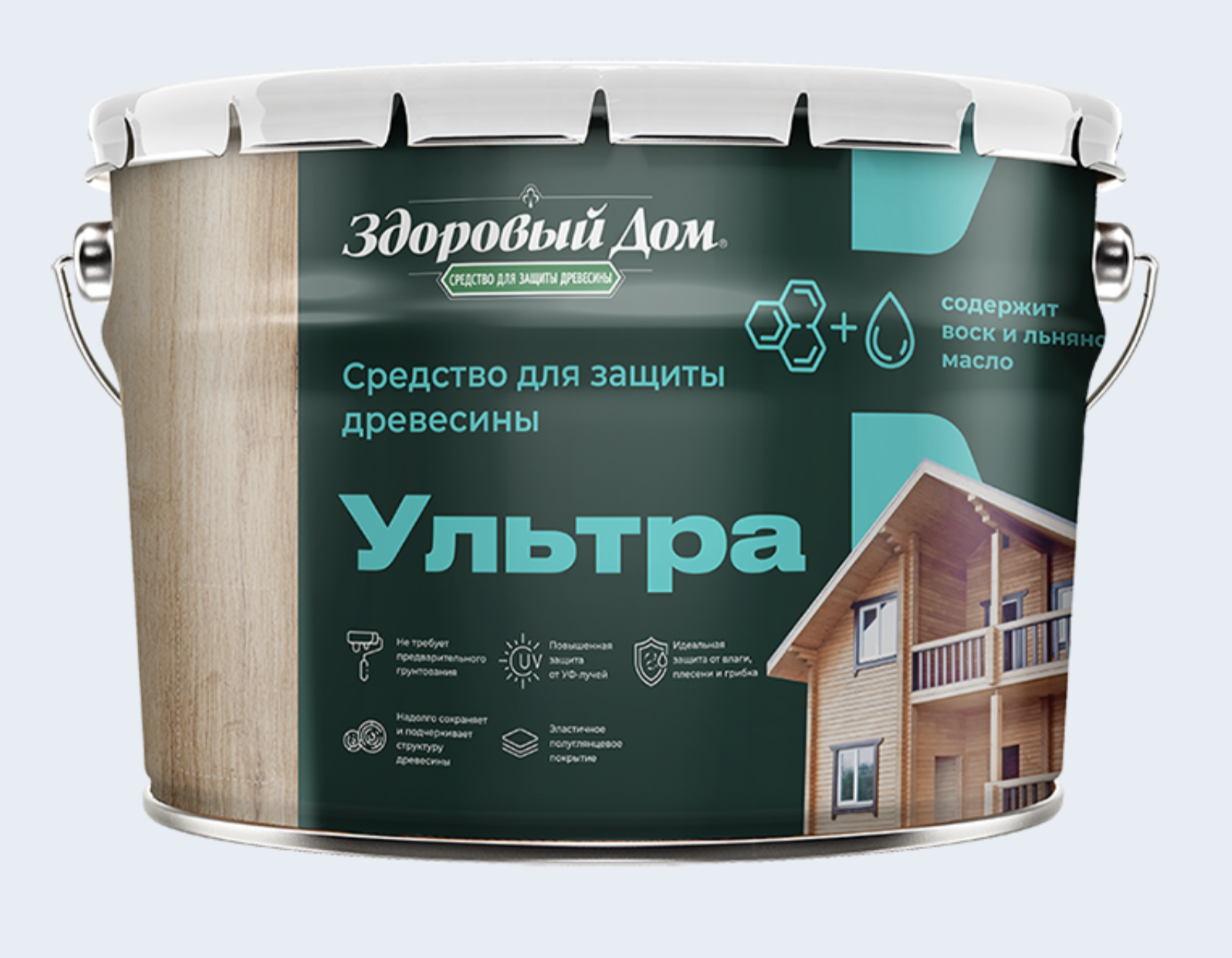 Изображение товара Защитно-декоративный антисептик лессирующий фактуру Здоровый Дом полуглянцевый цвет сосна 0.8 л Изображение товара Защитно-декоративный антисептик лессирующий фактуру Здоровый Дом полуглянцевый цвет сосна 0.8 л