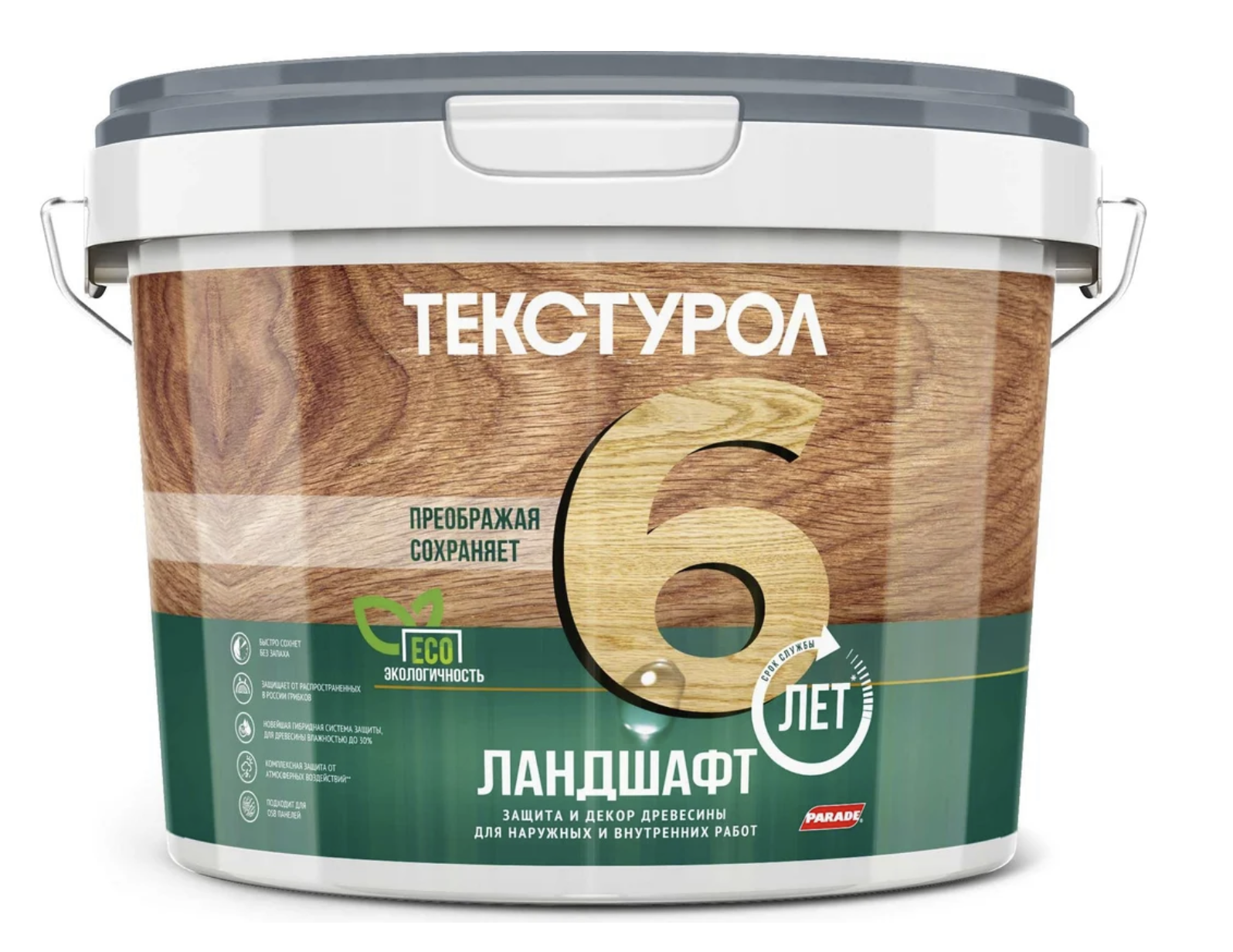 Изображение товара Защитно-декоративный антисептик кроющий фактуру Текстурол полуматовый цвет пихта 0.9 л Изображение товара Защитно-декоративный антисептик кроющий фактуру Текстурол полуматовый цвет пихта 0.9 л