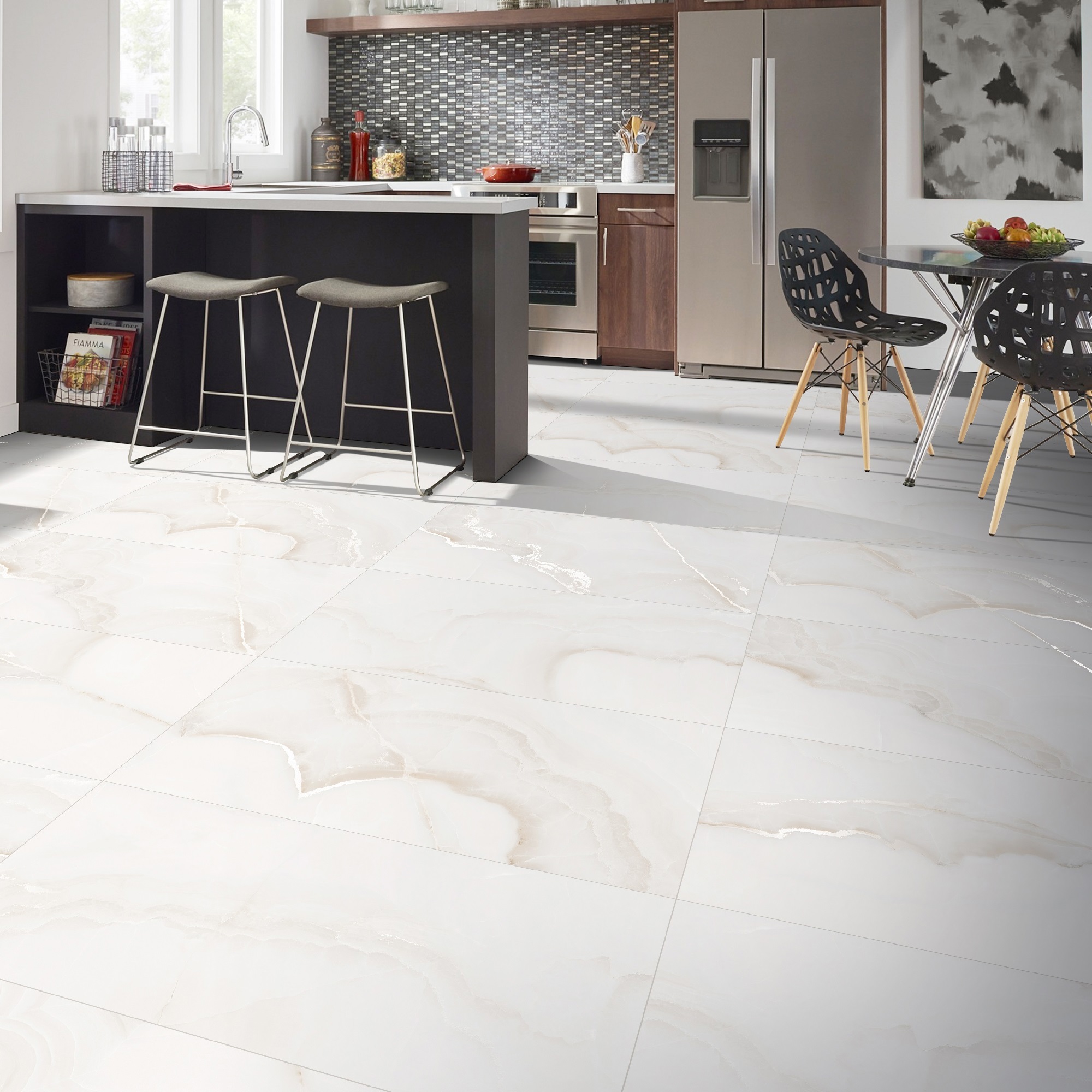 Изображение товара Керамогранит CERADIM White Onyx Карвинг 60x120 - глазурованный матовый белый камень Изображение товара Керамогранит CERADIM White Onyx Карвинг 60x120 - глазурованный матовый белый камень
