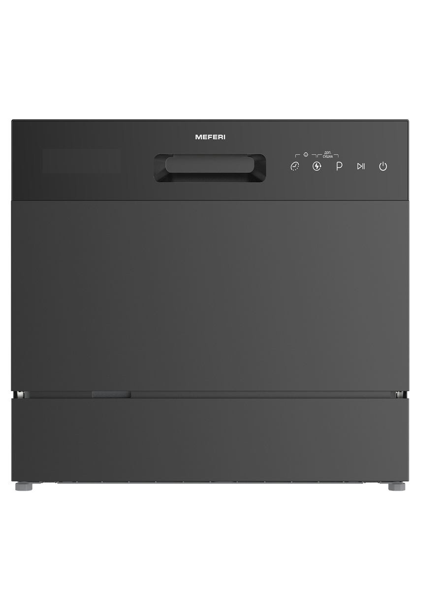 Изображение товара Отдельностоящая посудомоечная машина Meferi MDW4581BK fs compact power 55 см 8 программ цвет черный