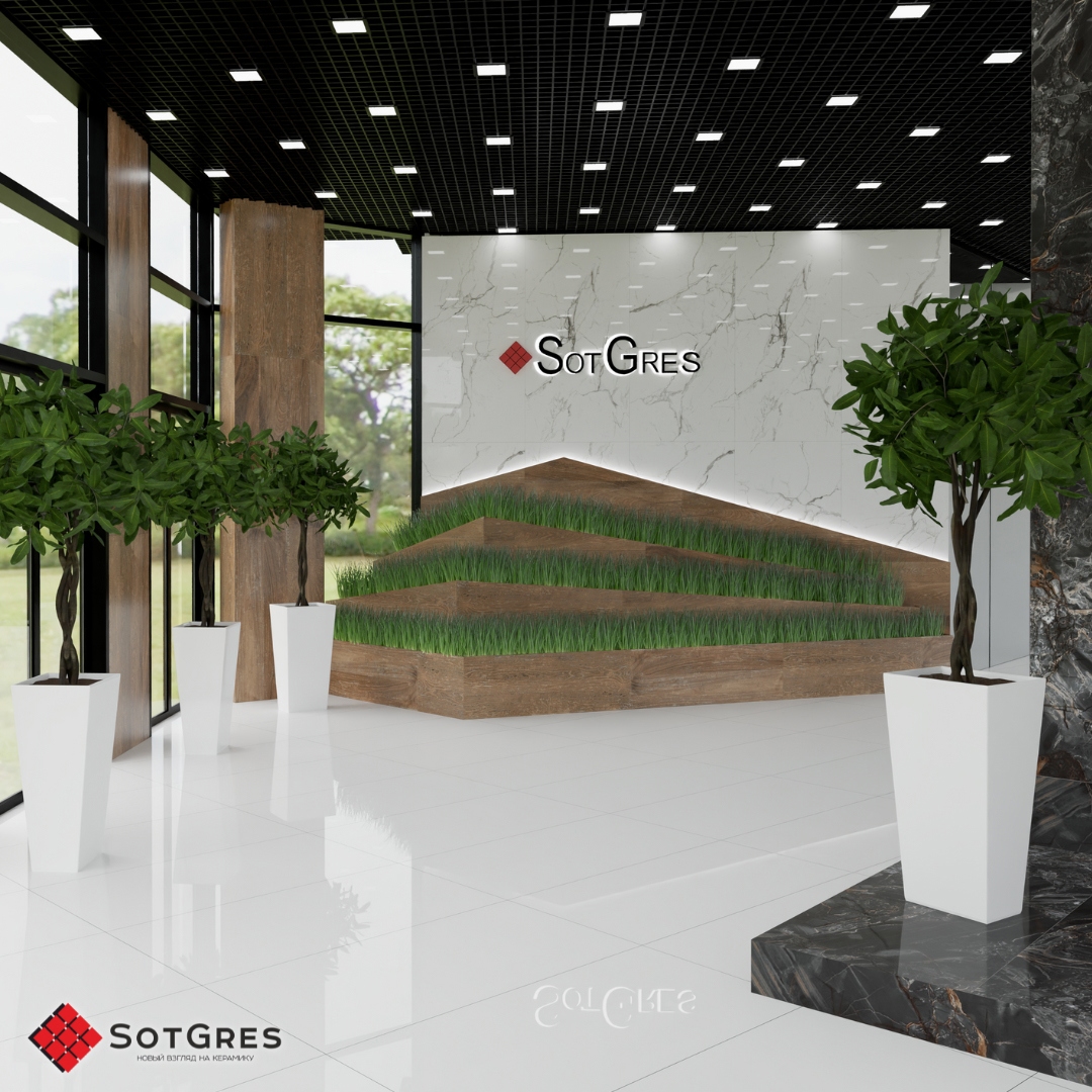 Изображение товара Керамогранит Sotgres White/вайт 60x120см 1.44 м² цвет белый Изображение товара Керамогранит Sotgres White/вайт 60x120см 1.44 м² цвет белый