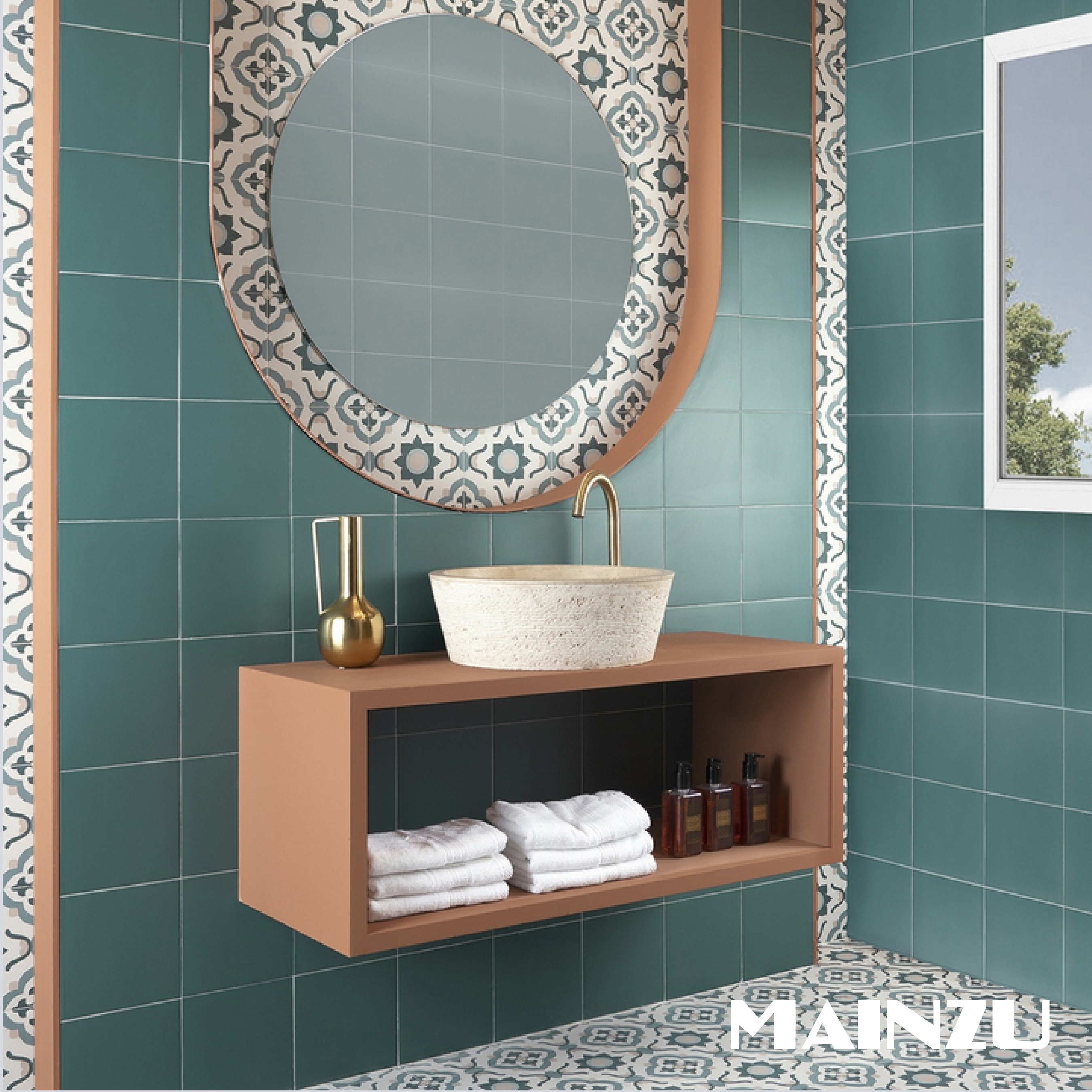 Изображение товара Керамогранит Mainzu Technical PT03707 20x20см цвет бирюзовый