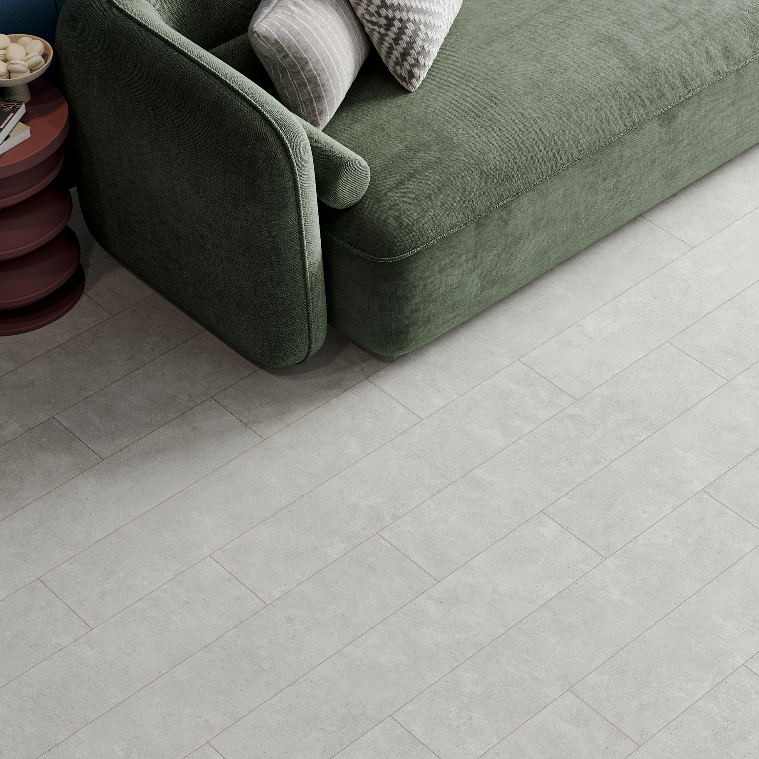 Изображение товара Глазурованный керамогранит Alma Ceramica Concrete Floor 70 20x90 см 1.62 м² матовый цвет серый
