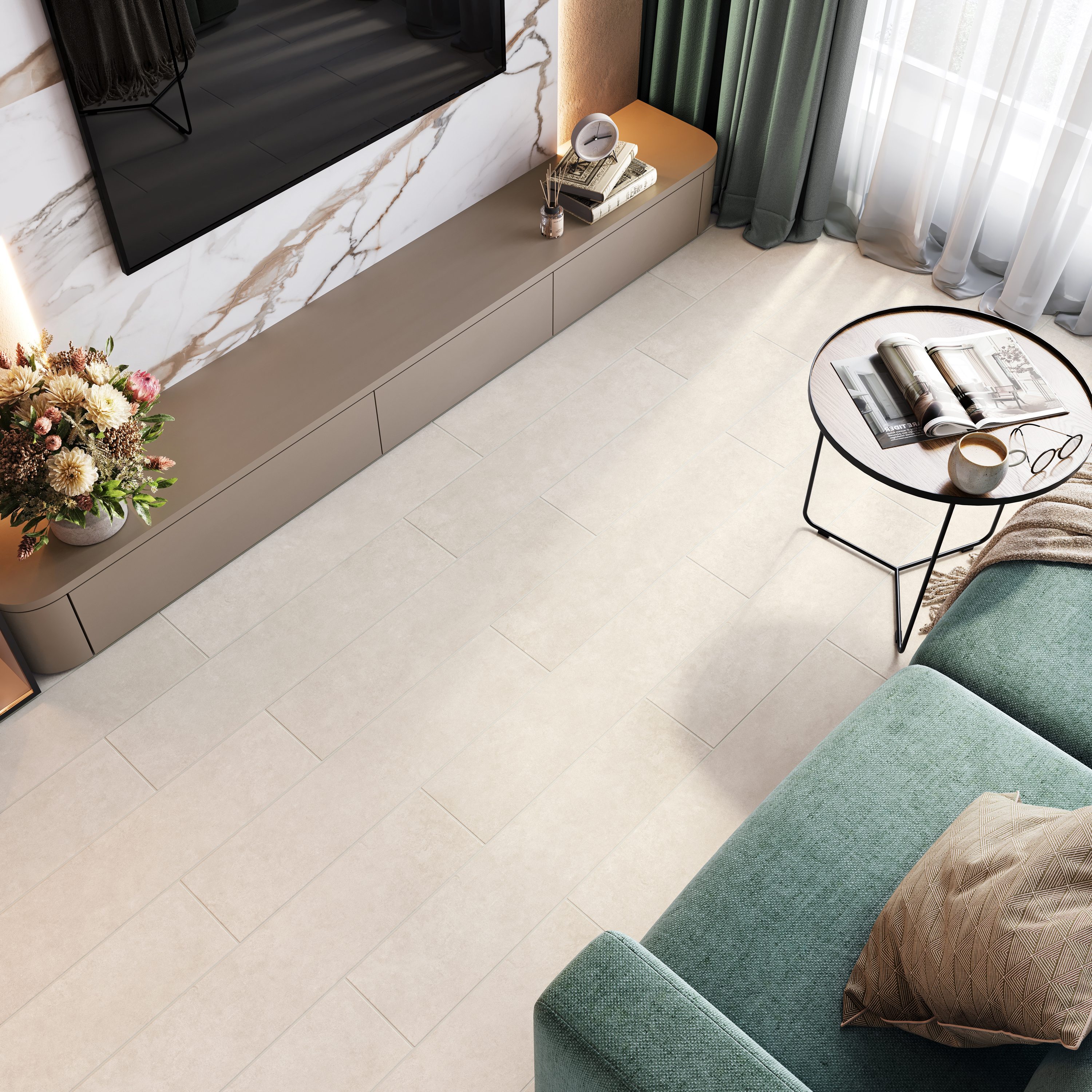Изображение товара Керамогранит Alma Ceramica Salma 20x90 см матовый светло-бежевый