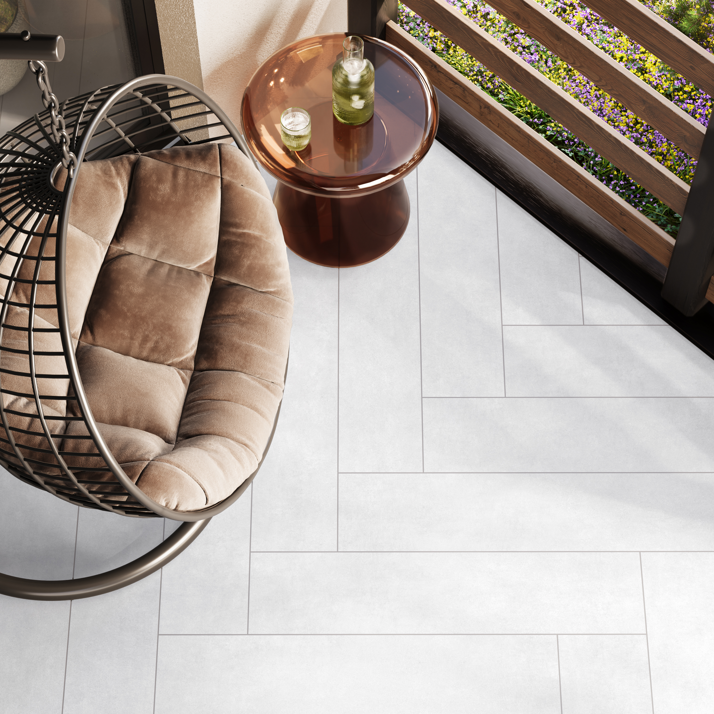 Изображение товара Глазурованный керамогранит Alma Ceramica Megapolis 07 20x90 см 1.62 м² матовый цвет белый