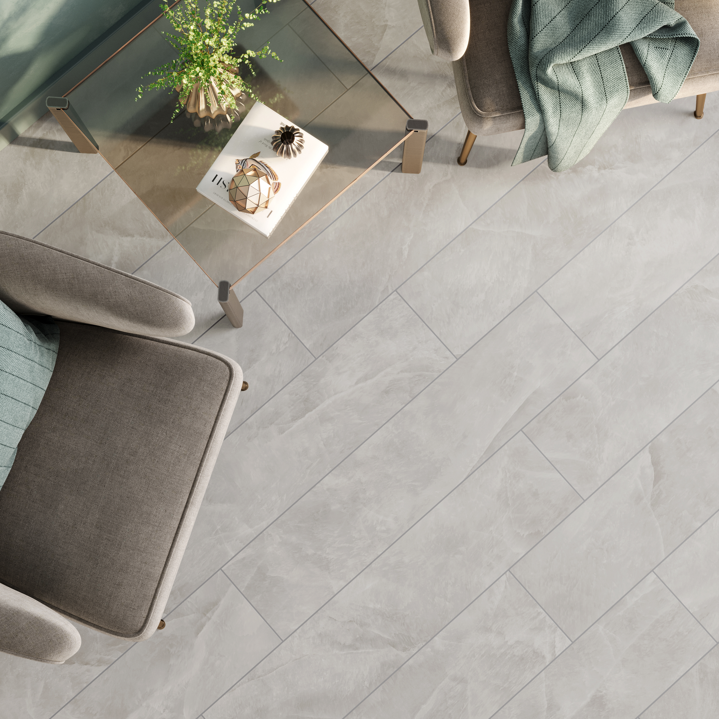 Изображение товара Керамогранит ALMA CERAMICA Seline 20x90 см глазурованный серый